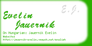 evelin jauernik business card